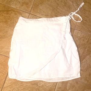White wraparound skirt